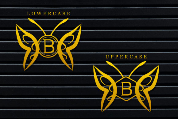 Butterfly Gold Monogram Font - Preview 1