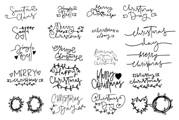 Christmas Ornaments Font PNG with transparent background - Preview 1