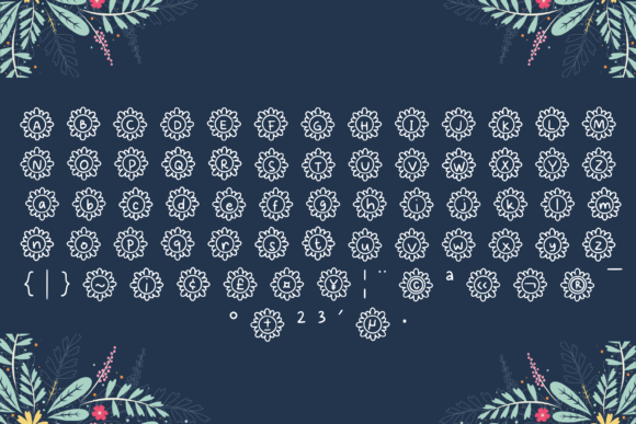 Flowery Font - Preview 1