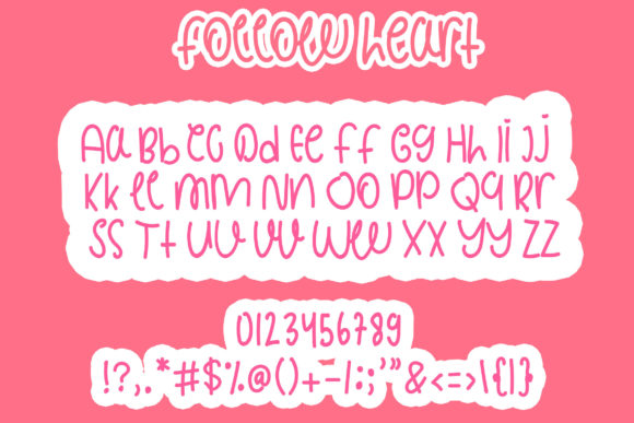 Follow Heart Font - Preview 4