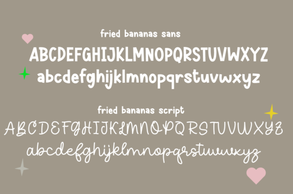 Fried Bananas Font PNG with transparent background - Preview 4