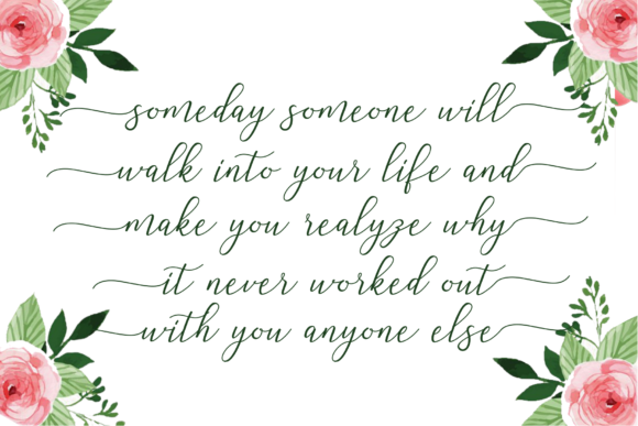 Mellinda Script Font PNG with transparent background - Preview 1