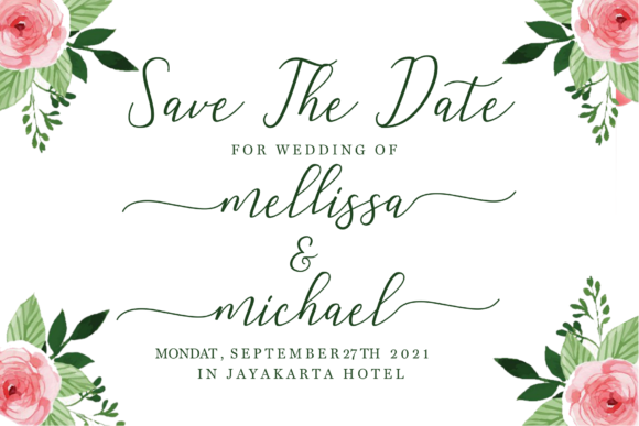 Mellinda Script Font PNG with transparent background - Preview 4