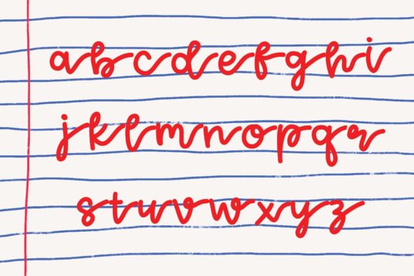Notebook Lecture Font PNG with transparent background - Preview 2