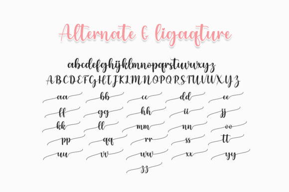 Pinkish Pink Font PNG with transparent background - Preview 6