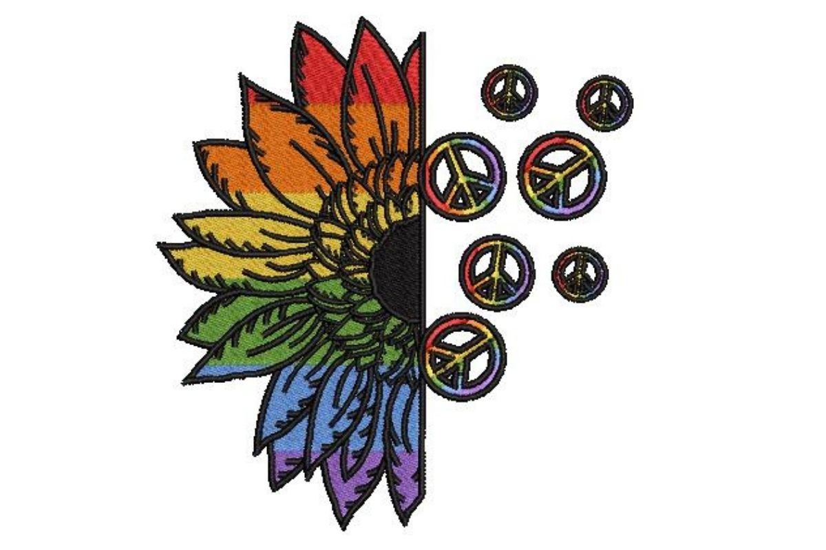 Pride Sunflower Peace Sign