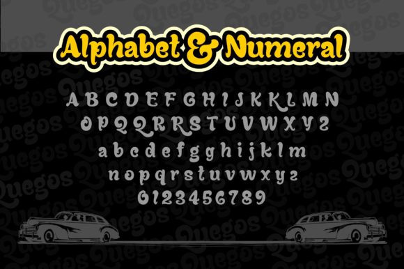 Quegos Font PNG with transparent background - Preview 4