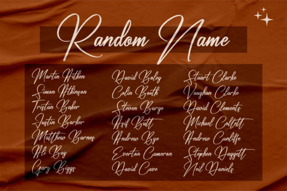 Renatta Signature Font PNG with transparent background - Preview 1