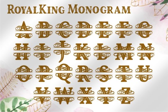Royal King Monogram Font PNG with transparent background - Preview 2