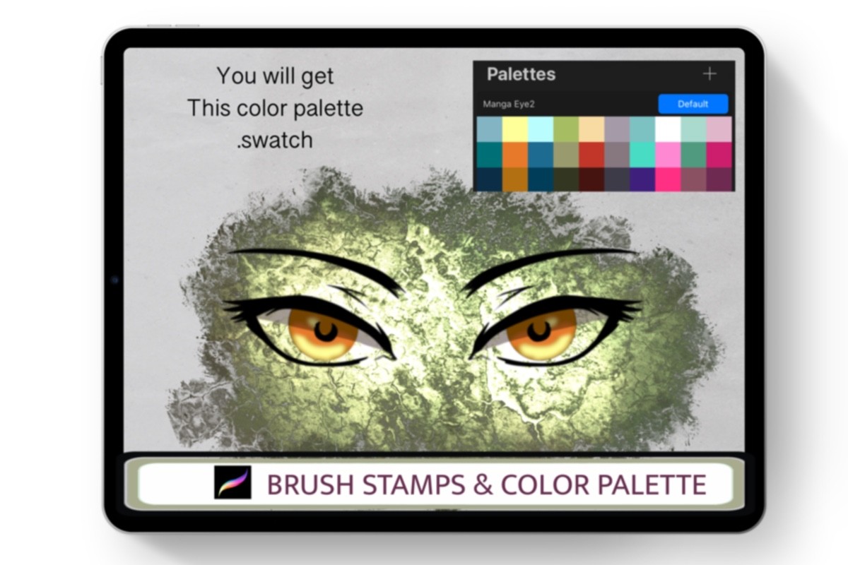 Anime Eyes Procreate Brush Stamps - photo 3