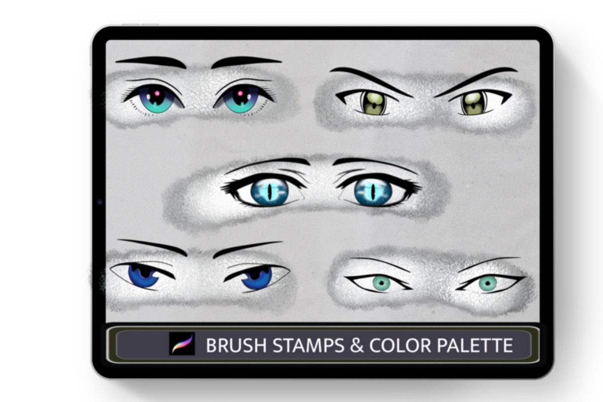 Anime Eyes Procreate Brush Stamps - photo 5