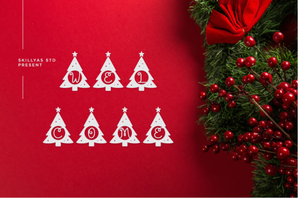 Christmas Tree Monogram Font - Preview 1