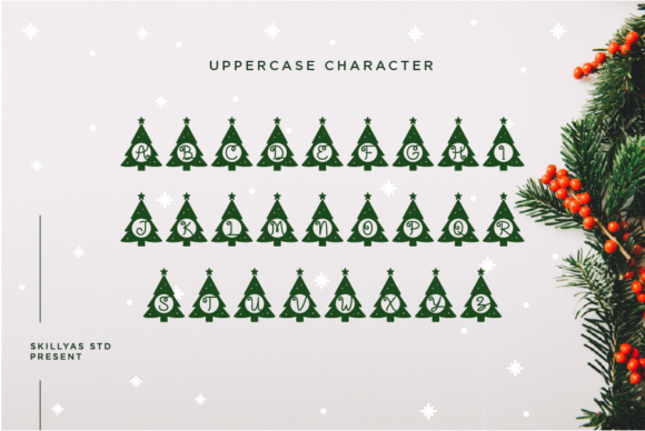 Christmas Tree Monogram Font - Preview 3