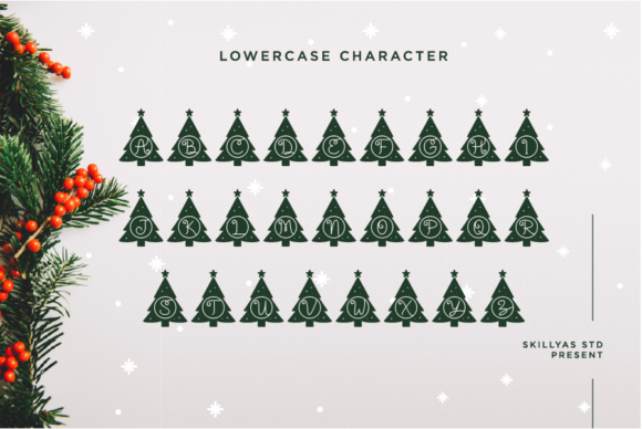 Christmas Tree Monogram Font - Preview 4