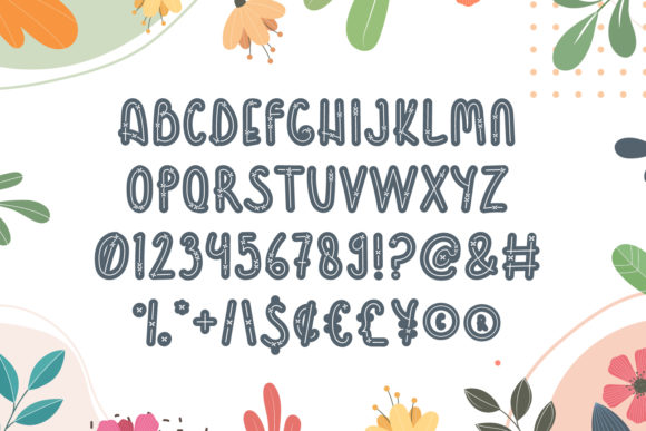 Flower Yellow Font - Preview 4