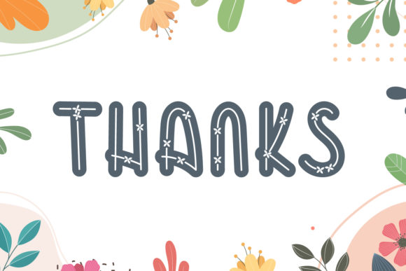 Flower Yellow Font - Preview 5