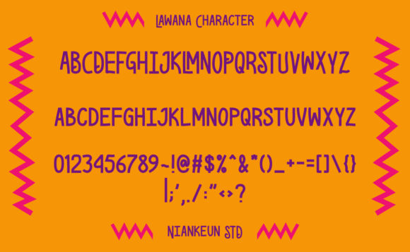 Lawana Font PNG with transparent background - Preview 1