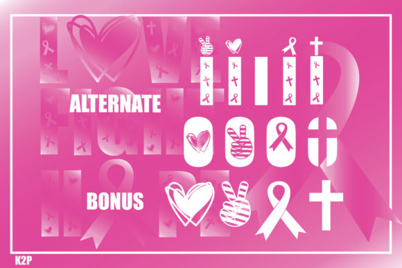 Love Fight Hope Font PNG with transparent background - Preview 4