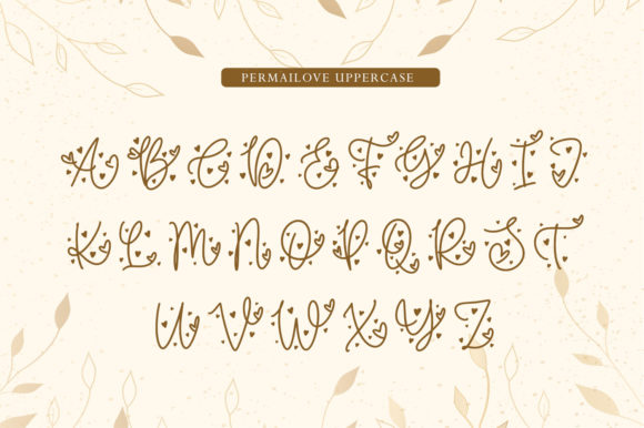 Monogram Permailove Font PNG with transparent background - Preview 1