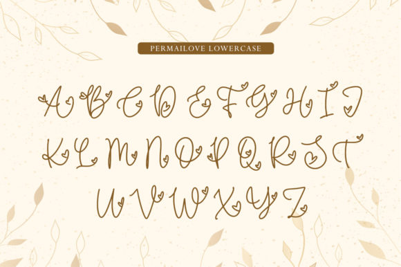 Monogram Permailove Font PNG with transparent background - Preview 3
