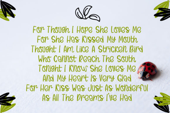 Plants and Moon Font PNG with transparent background - Preview 2
