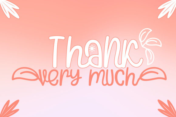 Plants and Moon Font PNG with transparent background - Preview 5