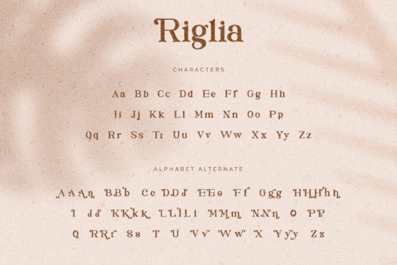 Riglia Font PNG with transparent background - Preview 3