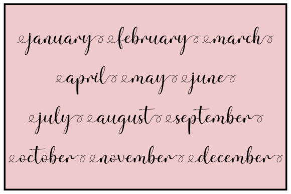 Simple Style Font PNG with transparent background - Preview 1
