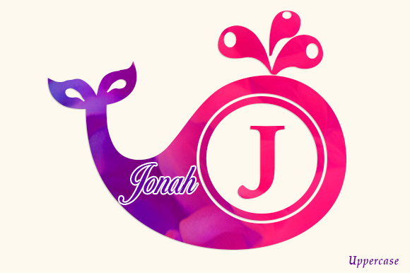Baby Whale Monogram Font - Preview 1