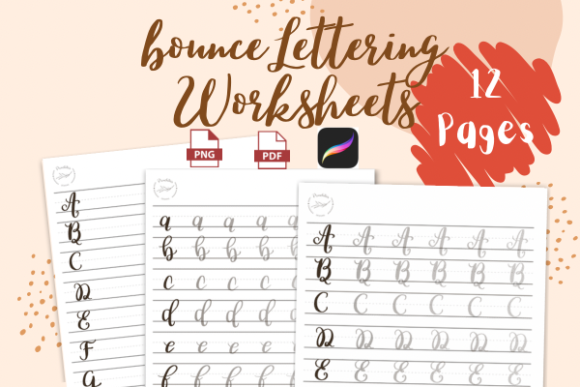 Bounce Practice Lettering Worksheets