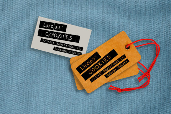 Label Machine Font PNG with transparent background - Preview 1
