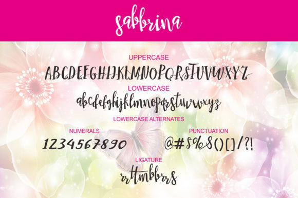 Sabbrina Font PNG with transparent background - Preview 5