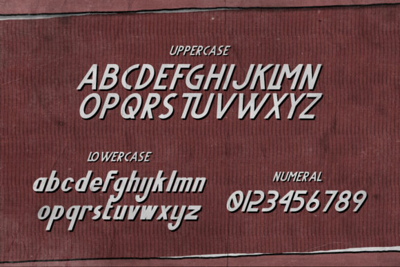 Shutter Speed Font PNG with transparent background - Preview 1