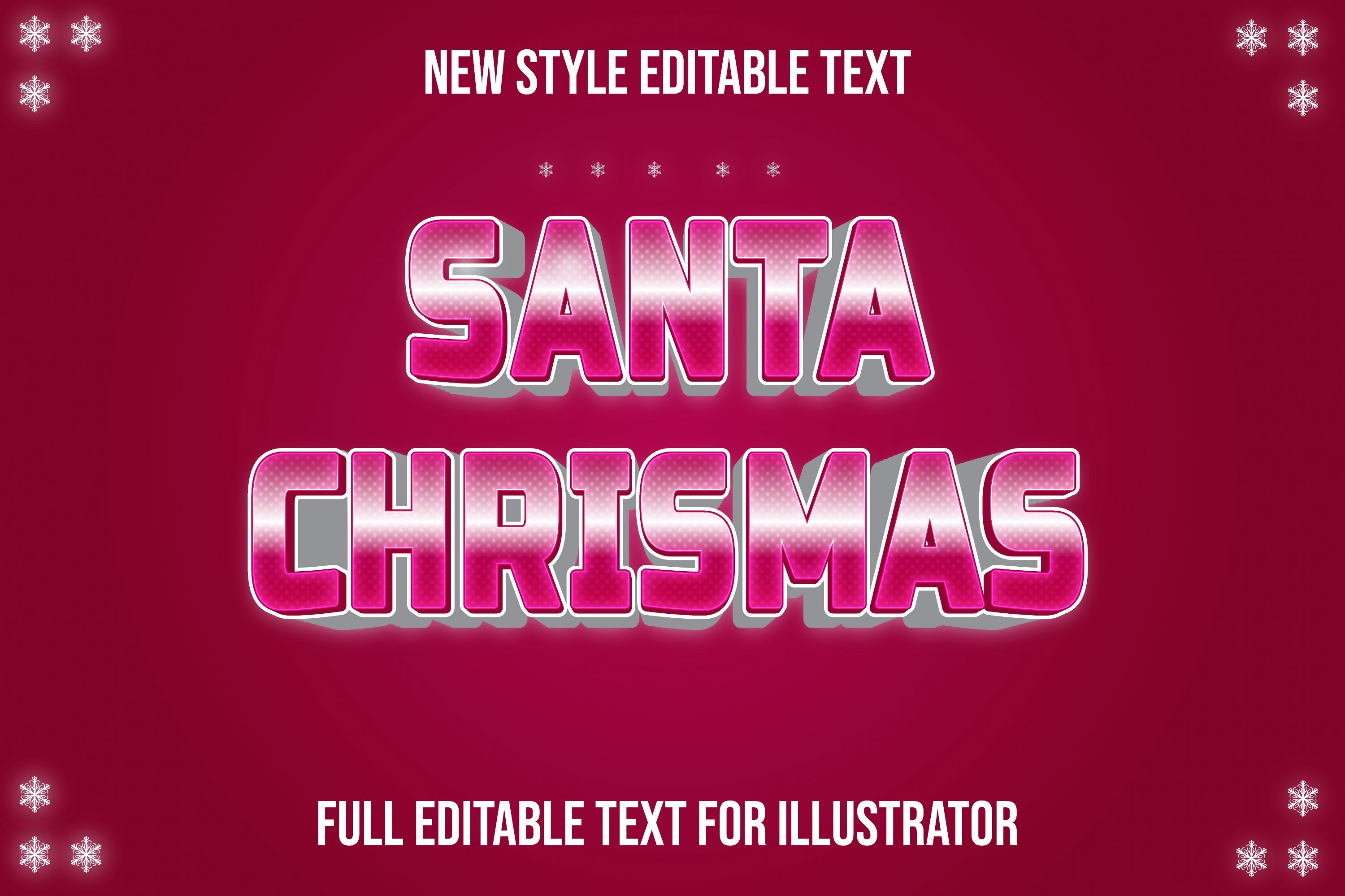 Santa Christmas-text Effect Graphic by 2kaleh.studio2 · Creative Fabrica