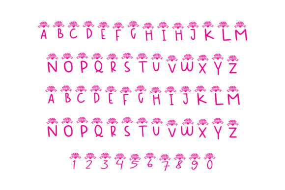Simple Wedding Decorative Font PNG with transparent background - Preview 1
