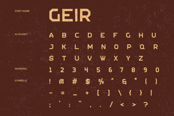 Geir Font PNG with transparent background - Preview 2