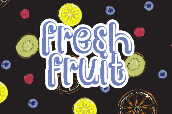 Juice Orange Font PNG with transparent background - Preview 2