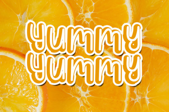 Juice Orange Font PNG with transparent background - Preview 3