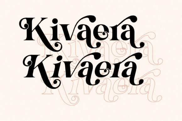 Kivaera Font PNG with transparent background - Preview 1