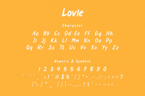 Lovie Font PNG with transparent background - Preview 6