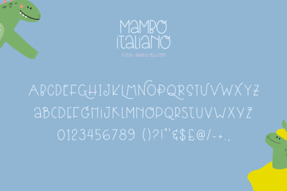 Mambo Italiano Font PNG with transparent background - Preview 6