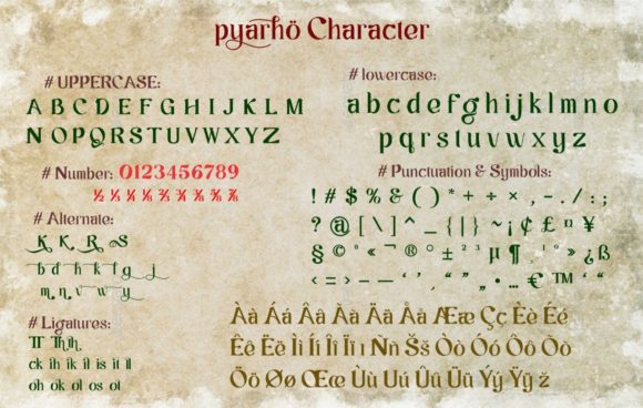 Pyarho Font PNG with transparent background - Preview 2