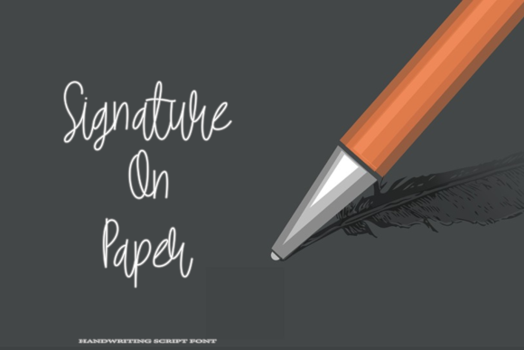 Signature Creative Font PNG with transparent background - Preview 3