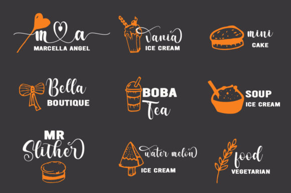 Slither Bakery Font PNG with transparent background - Preview 1