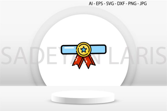 Graduation Icon Badge Svg Gráfico Iconos Por sadeyanlaris
