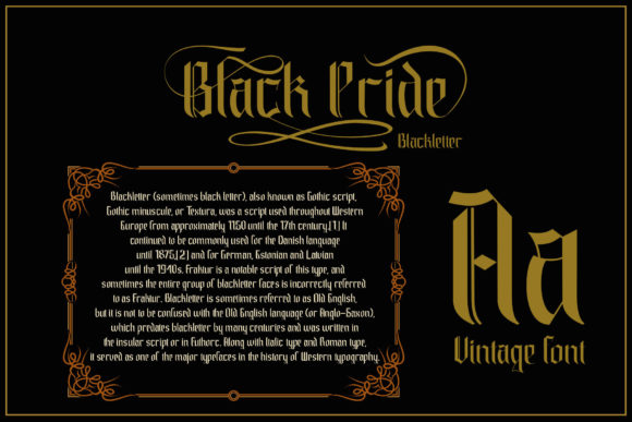 Black Pride Font - Preview 1