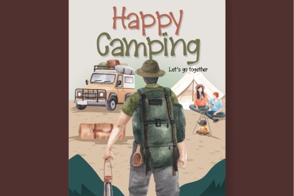 Camping is Life Font PNG with transparent background - Preview 1