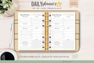 Daily Planner Printable Graphic by theglampaperco · Creative Fabrica