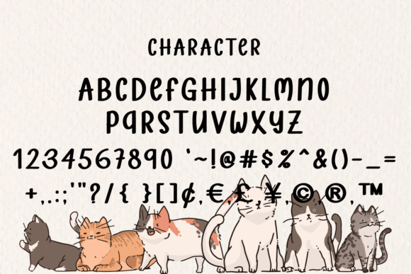 Kitty Dream Font PNG with transparent background - Preview 3
