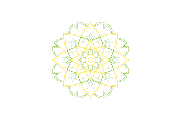 Mandala Color Line Grafika Ilustracje do Druku Przez cloudthestudio12